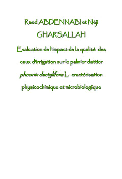 Evaluation de l'impact de la qualité des eaux d'irrigation sur le palmier dattier pheonix