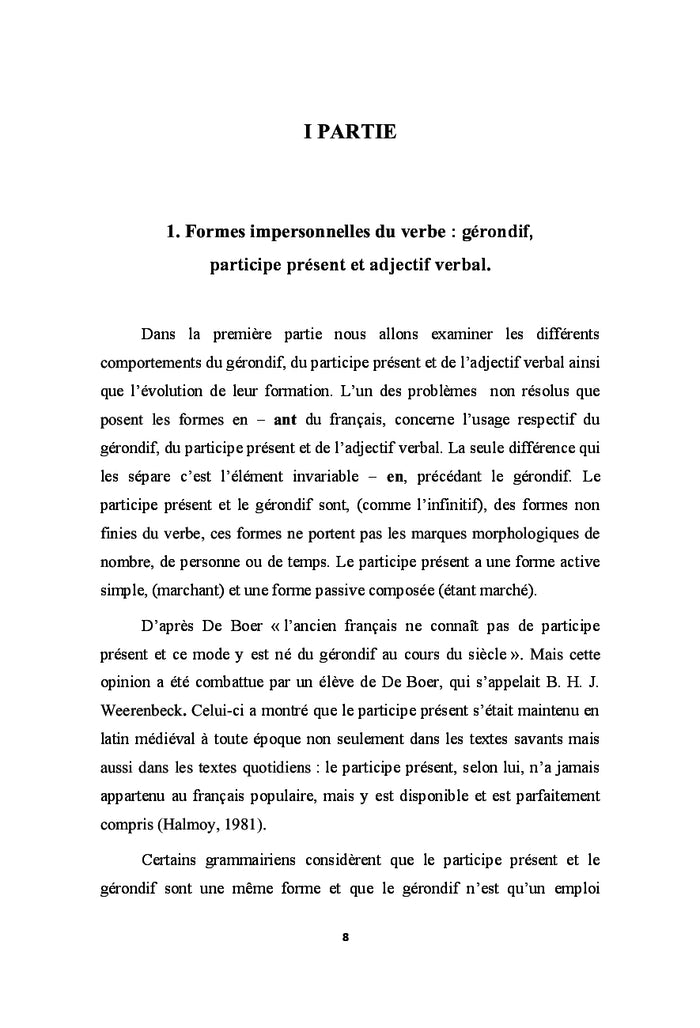 Gérondif, Participe Présent, Adjectif Verbal