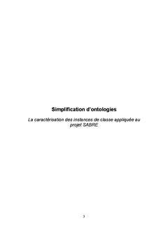 Simplification d'ontologies