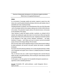 Pratiques de développement durable chez les prestataires logistiques