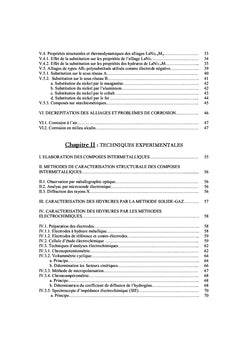 Etude des propriétés d'hydruration des composés intermétalliques
