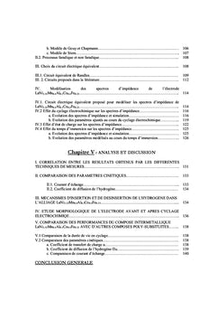 Etude des propriétés d'hydruration des composés intermétalliques
