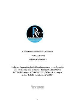 Revue Internationale du Chercheur Volume 1 : numéro 2