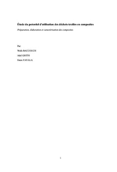 Étude du potentiel d'utilisation des déchets textiles en composites