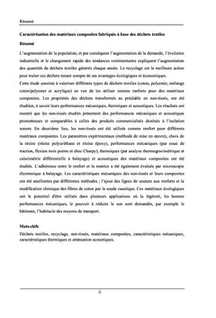 Étude du potentiel d'utilisation des déchets textiles en composites