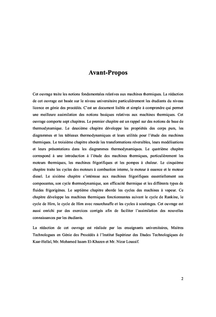 Les machines thermiques