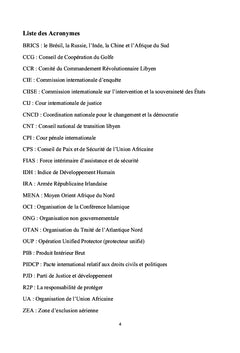 Libye : Intervention humanitaire et contexte international