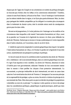Libye : Intervention humanitaire et contexte international