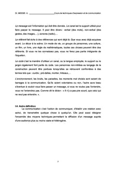 Cours de Techniques d'Expression et de Communication