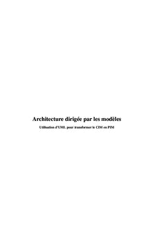Architecture dirigée par les modèles