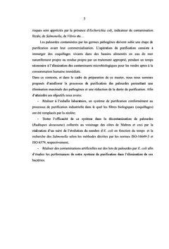 Amélioration de purification des palourdes