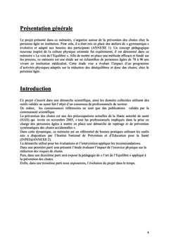 La prévention des chutes chez la personne âgée