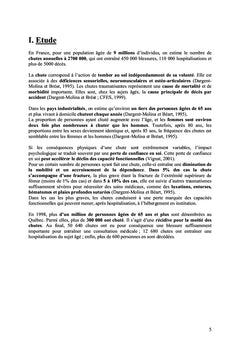 La prévention des chutes chez la personne âgée