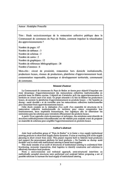 Des leviers d'action pour une restauration collective durable