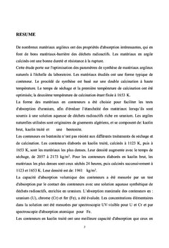 Matériaux argileux barrières de confinement de déchets radioactifs