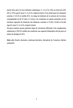 Matériaux argileux barrières de confinement de déchets radioactifs