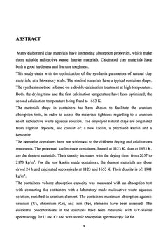 Matériaux argileux barrières de confinement de déchets radioactifs