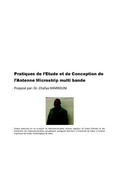 Pratiques de l'etude et de la Conception de l'Antenne Microstrip