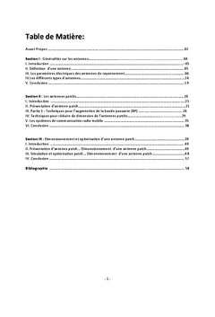 Pratiques de l'etude et de la Conception de l'Antenne Microstrip