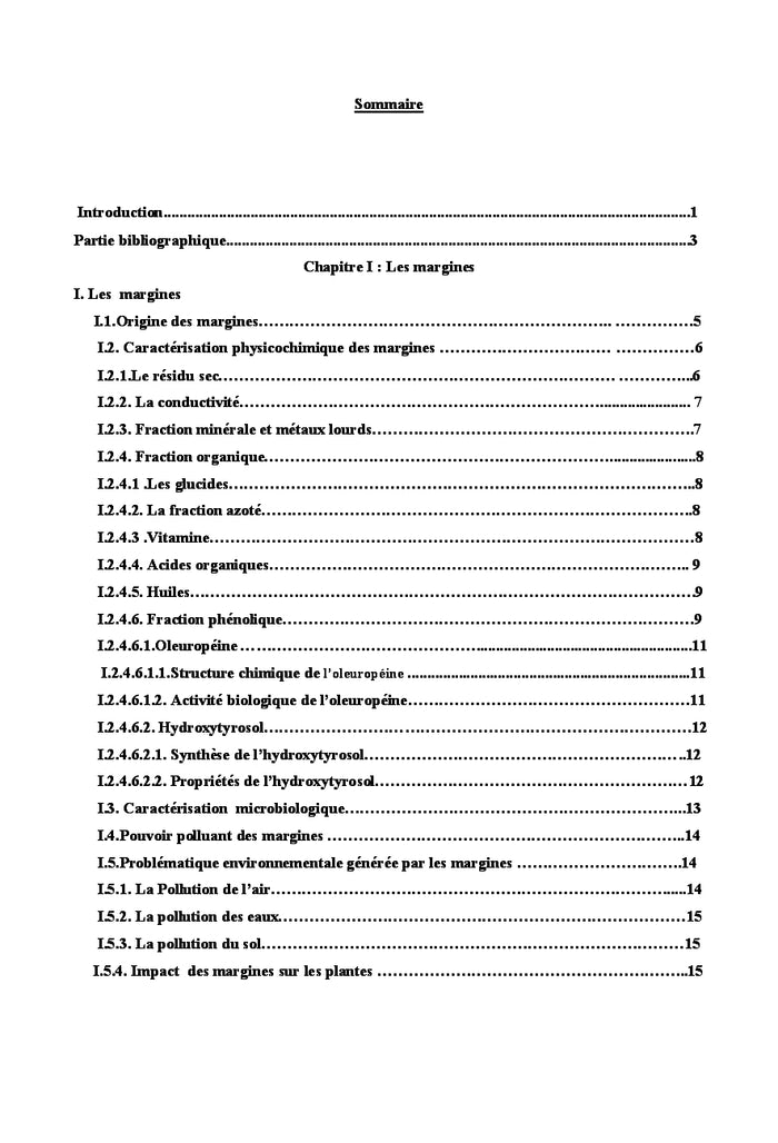 Valorisation Thérapeutique des Margines d'Olive