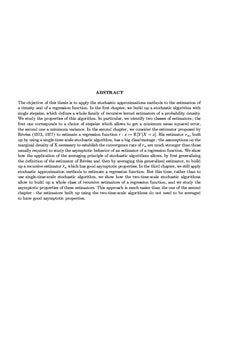 Application des algorithmes stochastique A l'estimation fonctionnelles