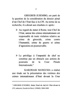 Cour Penale Internationale et Union Africaine contre l'impunite