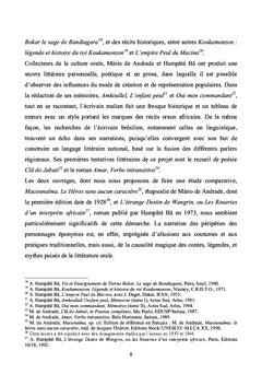 De la culture orale à l'écriture littéraire