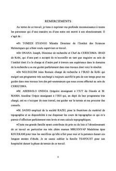 Evaluation de l'erosion cotiere sur la cote camerounaise: cas de KRIBI