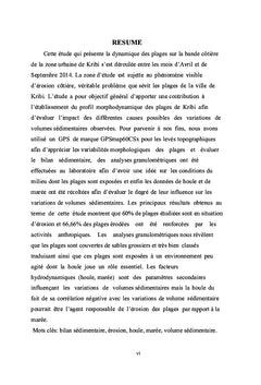 Evaluation de l'erosion cotiere sur la cote camerounaise: cas de KRIBI