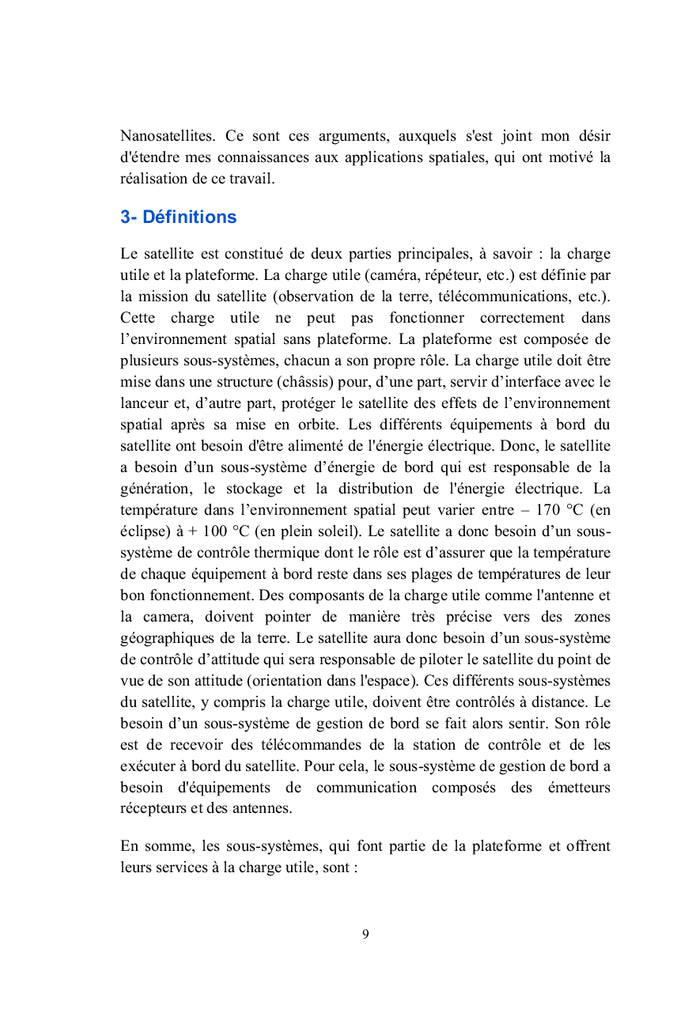 Etude et Conception d'un Nanosatellite pour le reseau DTN