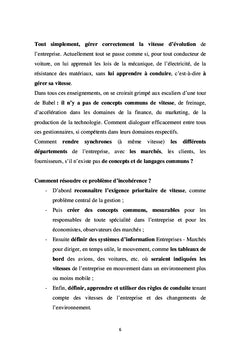 La maîtrise de la vitesse