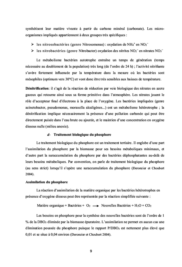 Epuration des eaux usées