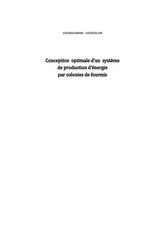 Conception optimale (ACS) d'un système de production d'énergie