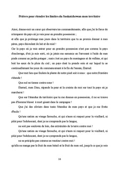 Prières pour étendre les limites du Saskatchewan mon territoire