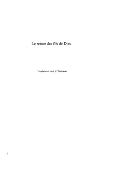 Le retour des fils de Dieu