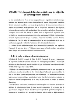 Crise sanitaire "COVID-19"
