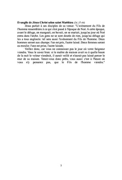 Paroles de feu dominicales