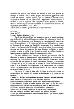 Paroles de feu dominicales