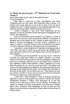 Paroles de feu dominicales