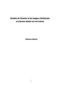 Eusèbe de césarée et les images chrétiennes