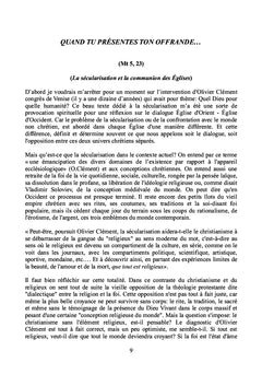 Quand tu présentes ton offrande...