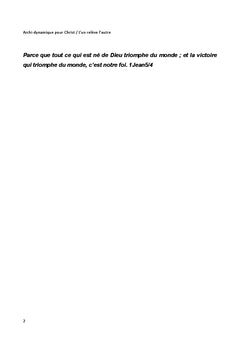 Archi-dynamique pour christ