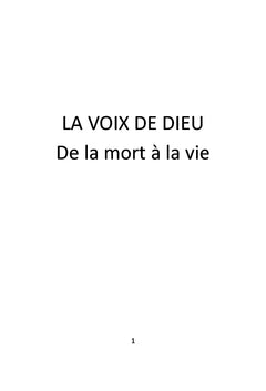 LA VOIX DE DIEU