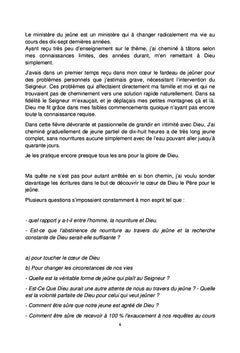 Le ministère prophétique du jeûne et sa puissance