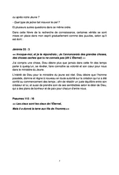 Le ministère prophétique du jeûne et sa puissance