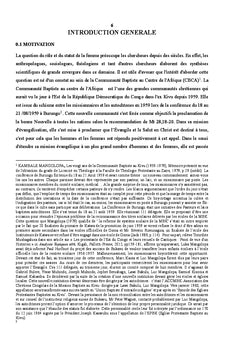 Rôle et statut de la femme dans l'Eglise