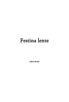 Festina lente