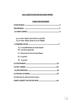 Les 6 aspects du feu du Saint-Esprit
