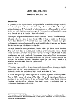 Jésus et la création