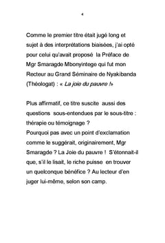 La joie du pauvre